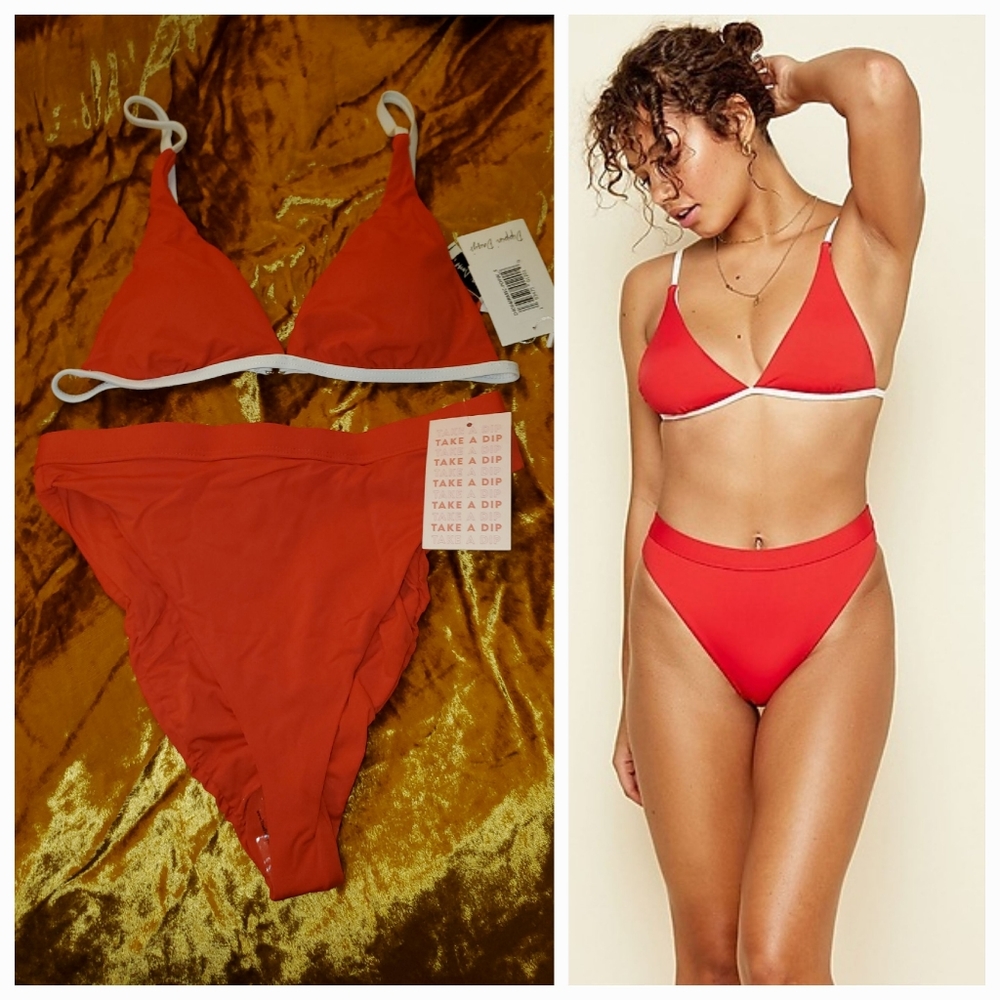 Dippin' Daisy's Red and White Bikini Swimwear